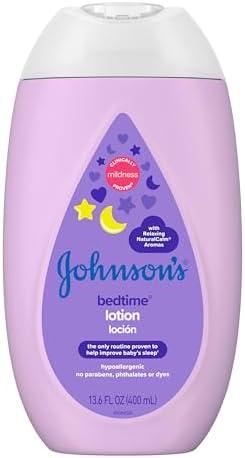 Johnson's Moisturizing Bedtime Baby Lotion with Coconut Oil & NaturalCalm Aromas to Help Relax Baby, Hypoallergenic & Free of Parabens, Phthalates & Dyes, Mild Baby Skin Care, 13.6 fl. oz Johnson's Moisturizing Bedtime Baby Lotion with Coconut Oil & NaturalCalm Aromas to Help Relax Baby, Hypoallergenic & Free of Parabens, Phthalates & Dyes, Mild Baby Skin Care, 13.6 fl. oz