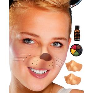 Libima 2 Pcs Halloween Costume Latex Mouse Nose Prosthetic Faux Christmas Cosplay with Adhesive Glue and Face Paint for Witch M 