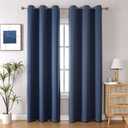 ChrisDowa Blackout Curtains 72 inches Long for Bedroom - 2 Panels Set Grommet Thermal Insulated Room Darkening Curtains for Living Room (Stone Blue, 42 x 72 Inch)