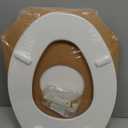 Mayfair by Bemis Linden Slow Close Toilet Seat, Non Slip Heavy Duty Wood, Easy Install, Elongated, White