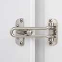 HASWARE Home Security Door Lock Swing Bar,Black Alloy Anti-Theft Door Guard Latch for Front and Inside Door, Safety Childproof Reinforcement Door Stopper (Silver)