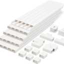 LZEOY Cable Covers for Cords on Wall-392.5in Wire Hider for TV on Wall, White Cable Concealer, 25 x L15.7in W0.95H 0.55in