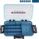 THKFISH Fishing Tackle Box 3600 Tackle Tray Floating Fishing Lure Box Storage Organizer Small Plastic Box with Adjustable Dividers,Sun-Proof 2PCS