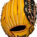 Franklin Sports Field Master Baseball + Softball Glove - Field Master Adult + Youth Baseball + Softball Mitt - Men's + Women's Gloves - Right Hand Throw (Yellow, L)