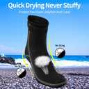 COPOZZ Diving Socks 3mm Neoprene Beach Water Socks-Anti Slip for Snorkel Swim Youth Men Women (Black, XXXL)