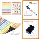 COMIX Magnetic Dry Erase Board, Magnetic Alphabet Chart, 1-100 Number Chart for Kids, 26" x 17" Adhesive White Board with 4 Marker for Kids at Home Student Classroom