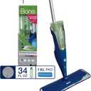 Bona Premium Multi-Surface Floor Spray Mop - Includes Multi-Surface Floor Cleaning Solution 34 fl oz and Machine Washable Microfiber Cleaning Pad - for Stone, Tile, Laminate, and Vinyl Floors