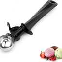 Ice Cream Scoop with Trigger, Large 1.5 oz (55ml) Stainless Steel Scoop for Ice Cream, Sorbet, Melon, Cupcake Batter, Size #16 Set of 2