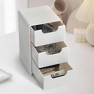 Mini Desktop Storage Unit for Beads Jewelry Makeup & Craft Supplies Small Storage Drawers for Tea Bag Sugar Packet Ponytail Holders and Bobby Pins Daily Wear Jewelry(Square)