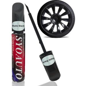 SYOAUTO Matte Black Rim Touch Up Paint For Tesla Model Y 20" Induction Wheel Touch Up Paint Pen Rim Scratch Repair Curb Rash Pen(Matte/Satin Black), 0.4 Fl Oz