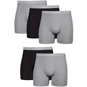 Hanes Boxer Briefs, Cool Dri Moisture-Wicking Underwear, Cotton No-Ride-up for Men, Multi-Packs Available Medium