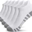 Mens Athletic Socks Ankle Socks Cushioned Breathable Low Cut Tab Sports Running Socks for Women and Men(6 Pairs)