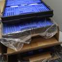 2 in 1 Folding Hand Truck with 2 Folding Basket, 330lbs Capacity Heavy Duty Hand Truck, with Telescoping Handle and Rubber Wheels, Portable Dolly Cart with Bungee Cords for Moving, Travel, Shopping, Black and Blue