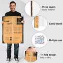 2 Pack Trifold Poster Board 48" X 36", IKAYAS Single Sided White Poster Boards, Science Fair Display Boards Posterboard for Mounting, Prints, Art, Display,Projects Classroom Supplies, 48 Inches By 36 Inches