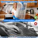Palksky Oven Rack Cleaning Bags, 3 Sizes Heavy Duty No Scrub Oven Rack Cleaning Bags, Reusable Leak-Resistant PE Bags for Deep Soaking Grill Grates, BBQ Racks, No Cleaner Included, 16 Packs