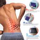 FEATOL Gel Pack Back Brace,Lumbar Support for Back Pain Relief, Herniated Disc, Sciatica, Scoliosis - Breathable Material Design with Heat & Ice Gel Pack for Men & Women| Large/X-Large