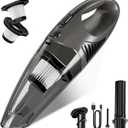 Handheld Vacuum Cordless, 11KPA Strong Suction & 25 Mins Runtime Brushless Motor, Rechargeable Car Vacuum Cleaner with 2 HEPA Filter/Multi-Accessories/Lightweight, for Home/Car/Office Cleaning (Black Grey)