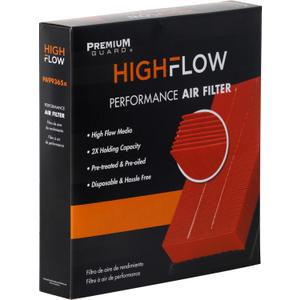 HIGHFLOW High Performance, Pre-Oiled Disposable Engine Air Filter PA99365X | Fits 2019-2025 Subaru Forester, 2018-2025 Crosstrek, 2020-2025 Outback, 2019-2025 Ascent, 2017-2025 Impreza