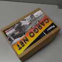 TacoNets Upgraded Highly Elastic Cargo Net, USA Company, Simple Truck Bed Cargo Mesh Organizer, Suitable for Light Loads, Heavy Duty Carabiners, 4'x4' (Full Size Trucks - Single Layer)