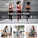 PAPLUS Running Socks Womens 6 Pairs - Athletic Ankle Socks with Arch Support, Comfort Anti-Blister Cushioned (10-13)