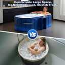 Portable Bathtub for Adult 59" Large Collapsible Cold Plunge Bathtub Foldable No Installation Ice Bath Tub for Shower Stall, Bathroom Hot SPA Soaking Standing Tub