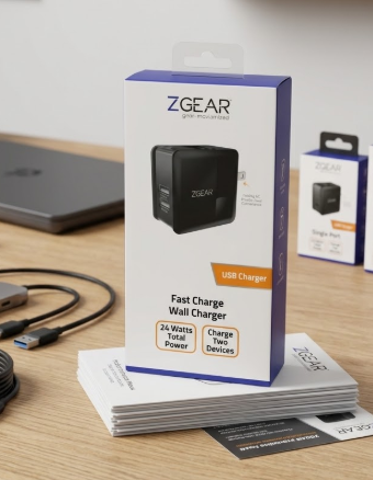 Zgear 24W Dual USB Wall Charger