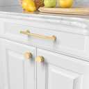 Asidrama 20 Pack Brushed Gold Zinc Cabinet Knobs for Dresser Drawers