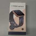 Fitbit Versa 2 Special Edition Health and Fitness Smart Watch with Heart Rate, Music, Alexa Built-In, Sleep and Swim Tracking, Navy and Pink Woven/Copper Rose, One Size (S and L Bands Included), 2.3