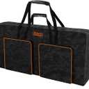 Cornhole Carrying Case Fits 4' x 2' Regulation Size Board,Heavy-Duty Cornhole Boards Bag with Protective Padded Foam and Two Large Pockets for Cornhole Outdoor Games(Only Bag)