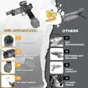 Flame Light Fully Automatic Water, 28-32 FT Range Powerful Classic Water Squirt, Electric Water Guns for Adult Kid, High Capacity 500+ Water Blaster, Summer Outdoor Swimming Pool Water Toy(Black)