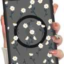 Magnetic for iPhone 16e Case for Women Men, Cute Daisy Floral Flowers Phone Case [Compatible with Magsafe] Translucent Matte Shockproof Cover, Daisy