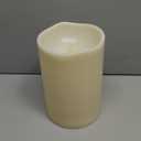 Homemory 6" x 9" Extra Large Outdoor Waterproof Candle with Auto 6-Hour Timer, No Remote, Ivory Plastic Made, Long Last for Half A Year