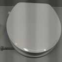 Round Bidet Toilet Seat with Quiet-Close, Non-Electric Bidet Toilet Seat with Self Cleaning Dual Nozzles, Fit Round Toilet Seat, White Bidet Seat with Brass inlet (Round)