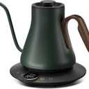 Gooseneck Electric Kettle with 1 Temperature Control for Pour Over Coffee & Tea, Quick Heating, BPA-Free Stainless Steel, Built-in Brew Timer, 1500W/0.9L (Forest Green)