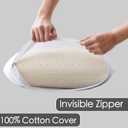Kiss Dream 100% Natural Talalay Latex Pillow Sleeping Bed Pillows, Extra Soft Luxury Standard Pillow, Perfectly Aligns for Side/Back Pain, Stomach, Neck, Pressure Relief, Removable Cotton Cover