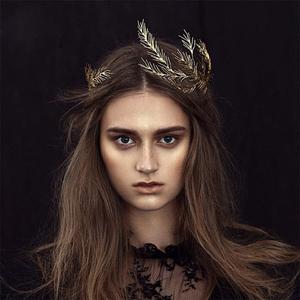 Bridal Leaf Tiara Crown Branches Headband Vintage Queen Goddess Leaf Hair Vine Wedding Prom Pageant Festival Hair Jewelry for Women and Girls (Gold)