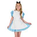 fun shack Alice Costumes Kids, World Book Day Costumes Alice Dress, Alice Costume Girls, World Book Day Costumes Girl (Medium)