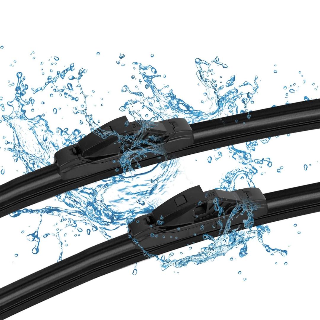 2 x OEM Quality Wiper Blades for 2003-2009 Mercedes-Benz C CLK Class CLK320 CLK500 CLK55 C230 C240 C280 C350, OE Genuine Style (22" + 22" Front Wiper Blades)