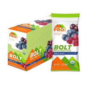 PROBAR - Bolt Organic Energy Chews, Berry Blast, Non-GMO, Gluten-Free, USDA Certified Organic, Healthy, Natural Energy, Fast Fuel Gummies with Vitamins B & C (12 Count) (EXP 08/06/26)