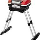 Cuisinart Petite Gourmet Portable Gas Grill with VersaStand, Compact Tabletop BBQ, 150 Sq. In. Cooking Surface, 5,500 BTU Burner Small Gas Grill, Adjustable Telescoping Base and Carry Handles