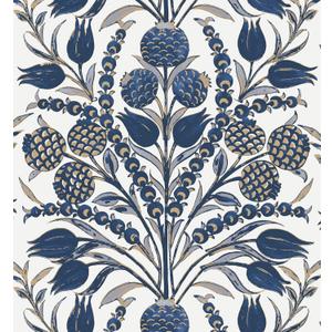 CiCiwind Blue and White Peel and Stick Wallpaper Floral Wall Paper 17.3"393.7" Boho Self Adhesive Renter Friendly Contact Paper for Bedroom Bathroom William Morris Decor Vinyl Rolls
