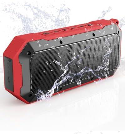 Qozybuds Bluetooth Jobsite Speaker with Magnet and Hook, 30H Working Time IPX6 Waterproof Speaker Plays Audio and Answers Calls Hands Free