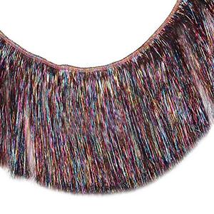 MIPPER 10 Yards 6 Inch Wide Metallic Fringe Trim DIY Latin Dance Dress Clothing Accessories Xmas Party Decor Shiny Tassel Lace (Multicolor)