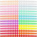 Honoson 720 Pieces Short False Nails Medium Square Artificial Fake Nails Full Cover Fingernails Coffin Press on Nails Glossy False Nails Tips for Women Girls DIY Nail(Stylish Colors)