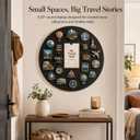 Round Travel Magnet Board: Display 20–30 Souvenirs as Wall Decor