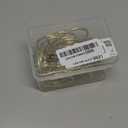 Hotop 30 Pcs Metal Drapery Curtain Rings 0.98/1.26/1.65 inch Interior Diameter and 30 Pcs Hanging Curtain Drapery Pin Hooks for Window Door Shower(Gold,42 mm)