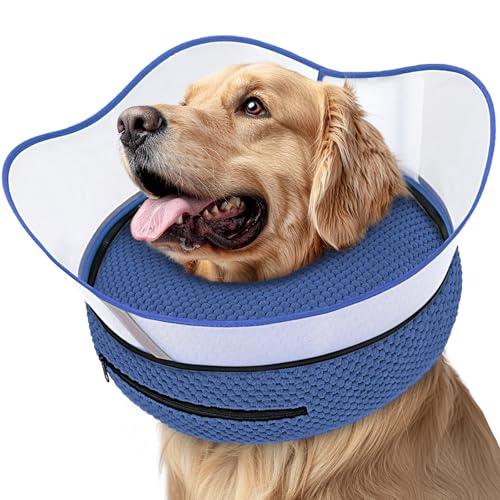 Supet Raised Inflatable Dog Cone Alternative Collars for After Surgery, Dog Donut Collar After Surgery, Soft Pet Cone for Small Medium Large Dogs to Stop Licking, XXL