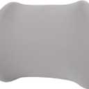 Breathable Memory Foam Lumbar Support Pillow with, Ergonomic Convex Design Chair Cushion, Detachable for Office (Grey)