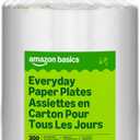 Amazon Basics Everyday Paper Plates, 8.62 Inch, Disposable, 300 Count 