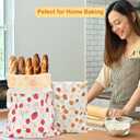 Beeswax Bread Bags for Sourdough, Large Reusable Beeswax Bags for Homemade Breads, 2 Pack Sourdough Bread Baking Supplies Bees Wax Bag for Food Storage Keep Fresh